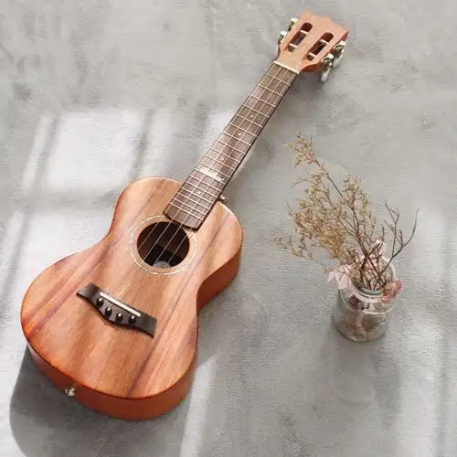 23寸尤克里里ukulele安德鲁桃花芯单板四弦琴小吉他批发