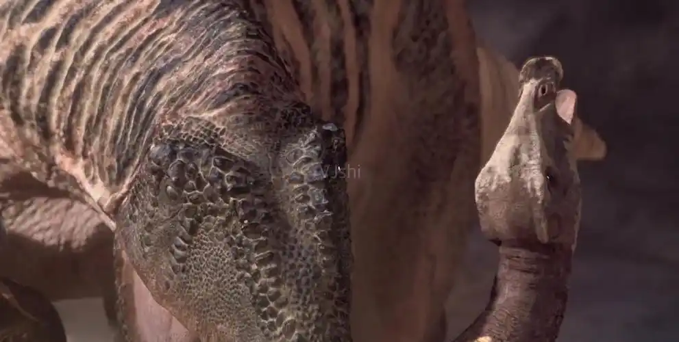 恐龙鲨齿龙捕食无畏龙逼真三维动画