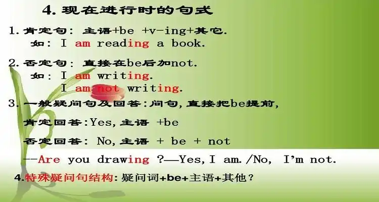 现在进行时的句型