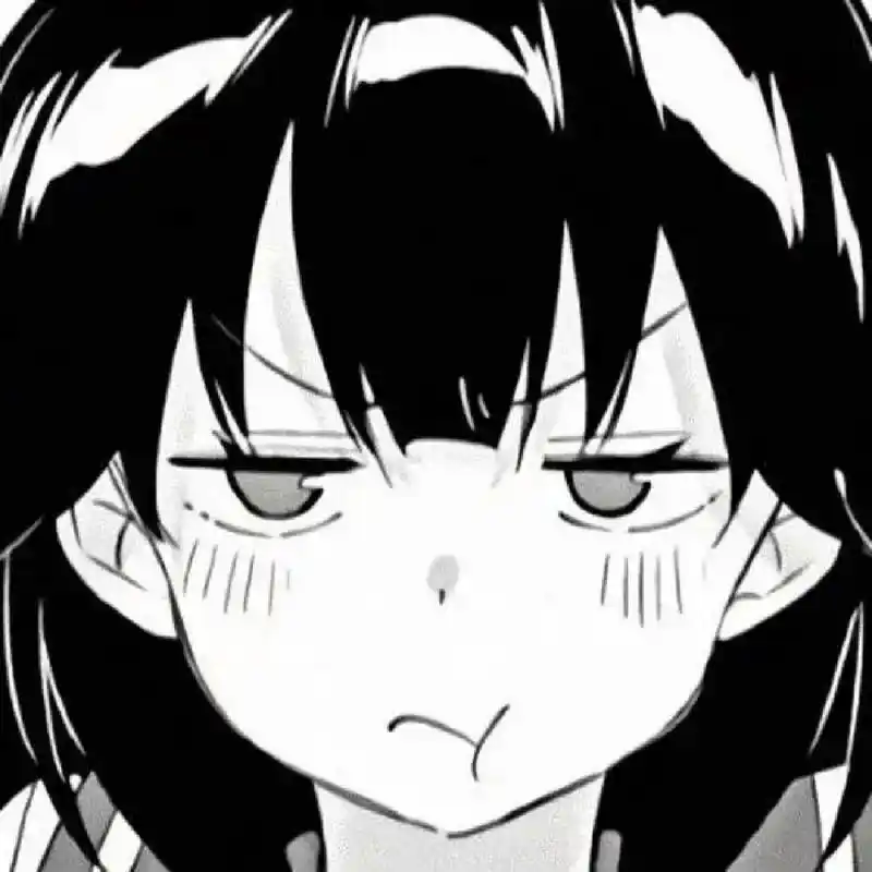 动漫头像# #搞怪头像# #可爱头像# #头像# #卡通头像# 黑白头像女生