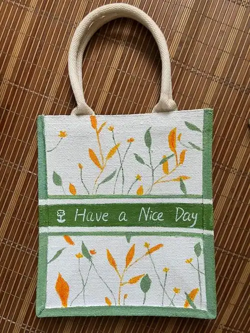 给9066就出/手绘麻布包