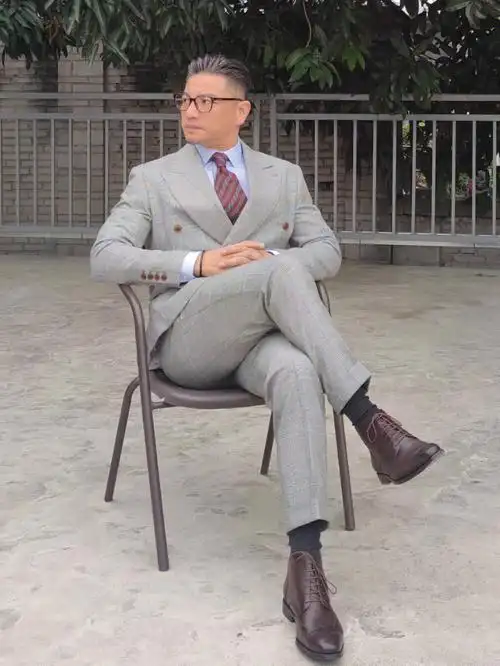 43岁大叔西装搭配正装套装