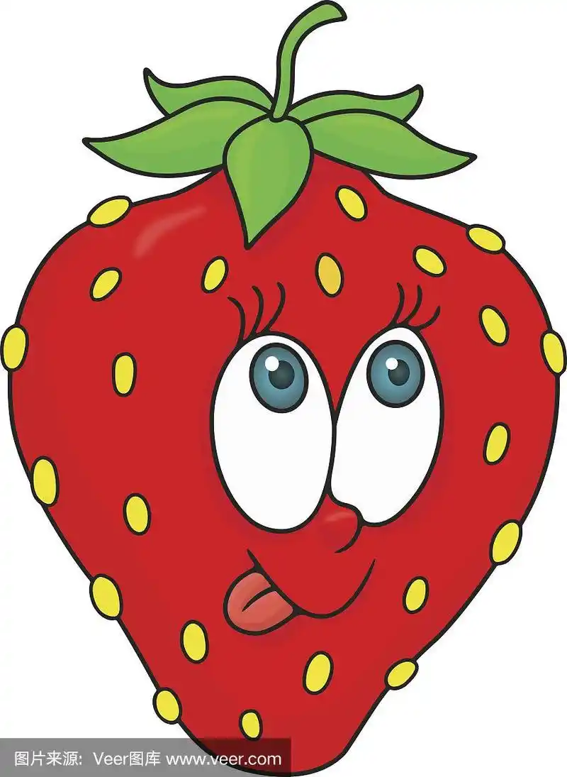 新鲜的草莓卡通