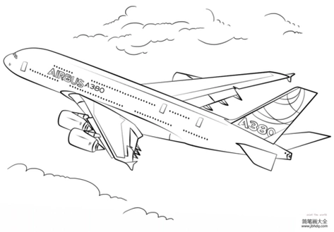 客机简笔画怎么画客机简笔画怎么画素描画