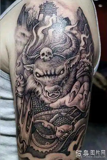 牛魔王纹身图案及讲究武艺高强的平天大圣