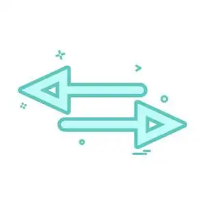 箭头交叉双向图标矢量设计照片