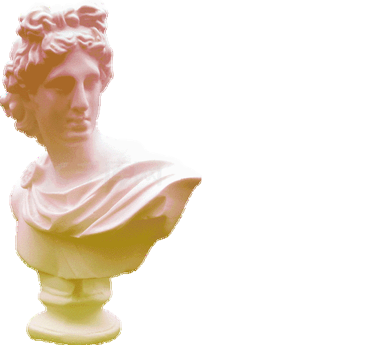 蒸汽波石膏雕像