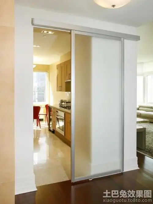 厨房磨砂玻璃门效果图