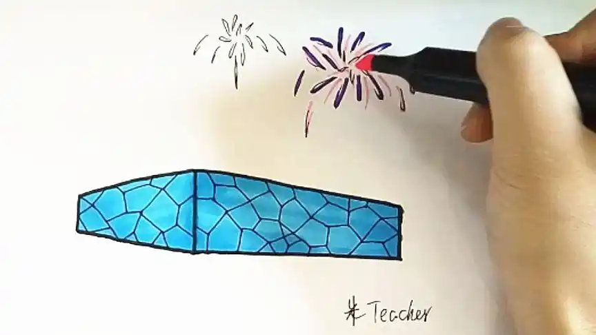 同学们有参观过水立方吗,今天米老师教大家一起画简笔画水立方!