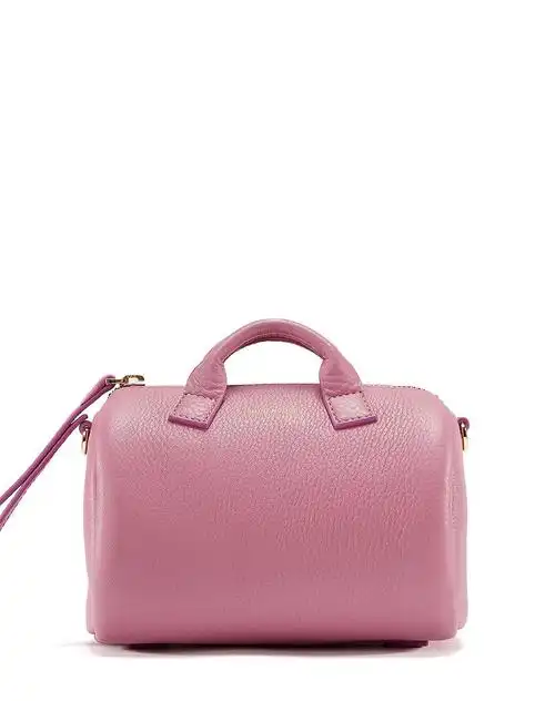 【新款】烟粉色小版柔软波士顿包可单肩斜挎