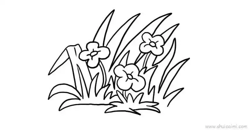 路边小野花儿童画怎么画 路边小野花简笔画好看