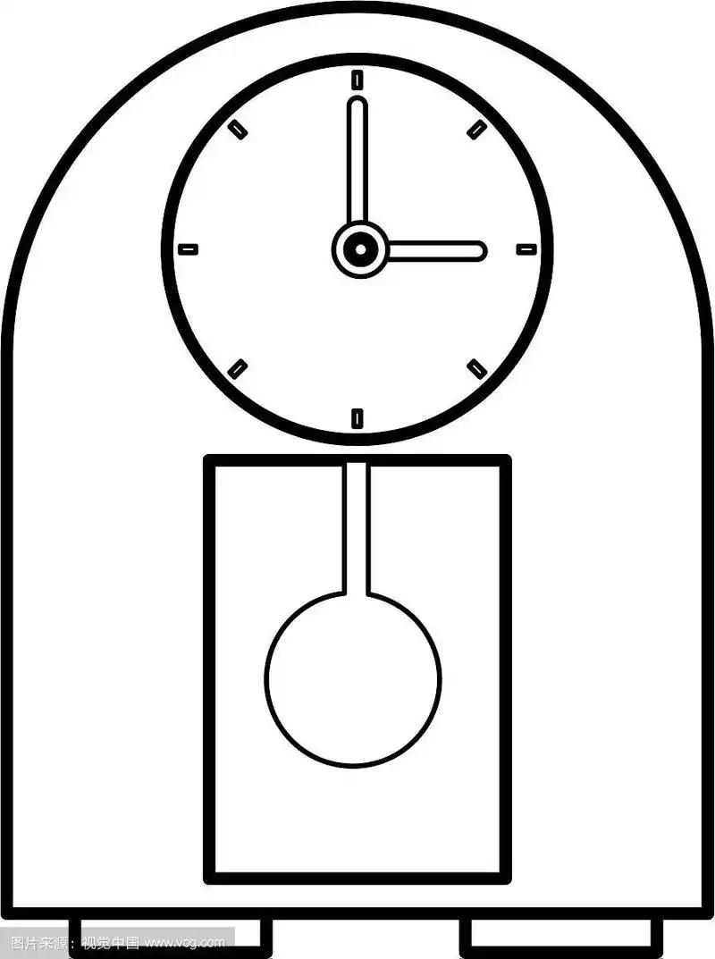 黑白钟的古董钟
