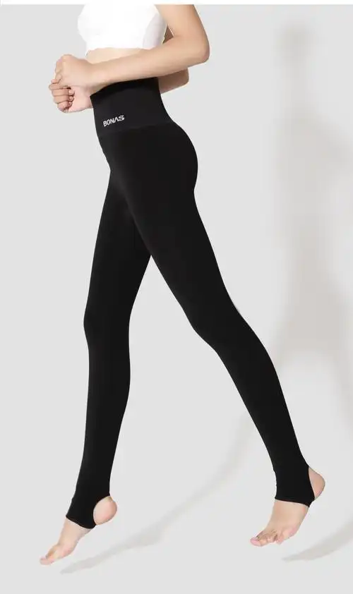 宝娜斯丝袜女秋冬款踩脚高腰光腿神器女裸感加绒加厚肉色打底裤女