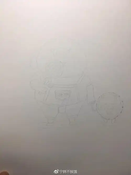 彩铅手绘一只猪小屁