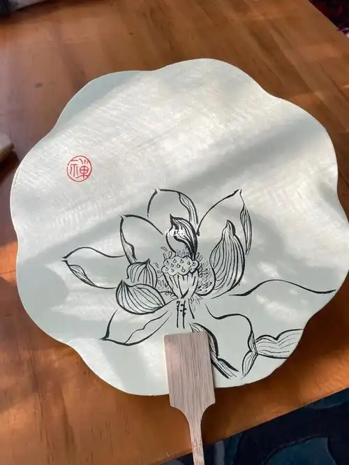 夏天握在手里的清凉95#手写  #创意礼物  #新中式  #手写团扇