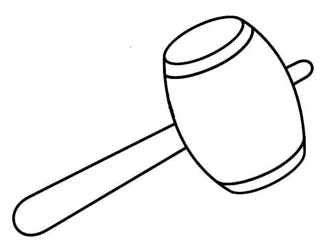 简笔画步骤教程雷神之锤怎么画雷神之锤简笔画简单彩色锤子工具简笔画