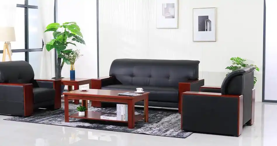 中伟办公沙发会客沙发接待沙发时尚简约商务沙发办公沙发组合3 1 1 大