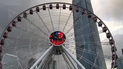 文旅行业创意显示 香港中环摩天轮 直径8.6米p10圆形屏