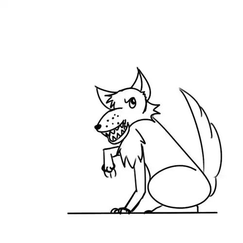 画大灰狼的简笔画 画大灰狼的简笔画视频