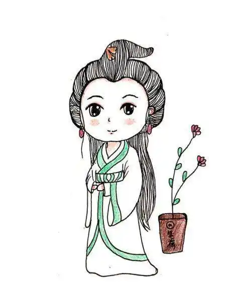 古代四大美女q版简笔画合集_貂蝉_西施_故事