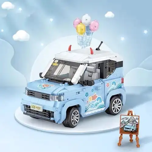 乐高lego木五菱宏光1131mini小车模型微小颗粒拼装积木玩具1128跑车