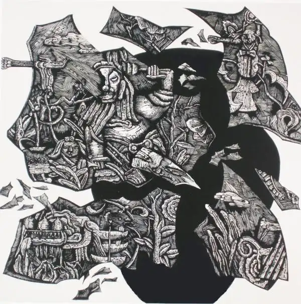 明代中叶兴起于徽州的一个版画流派,它以白描手法造型,富丽精工.