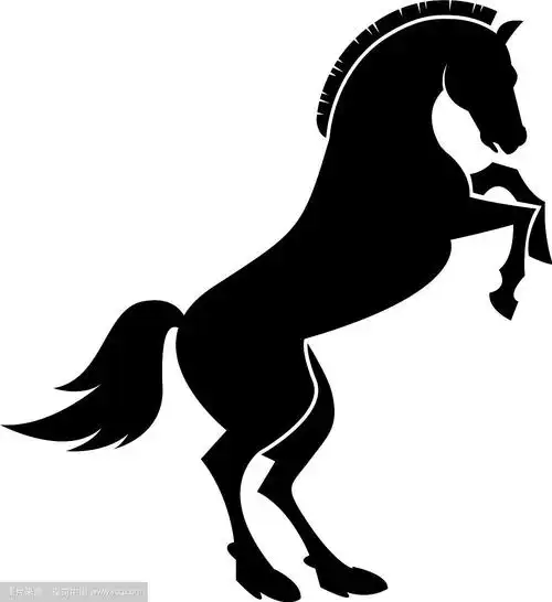 马的剪影图标