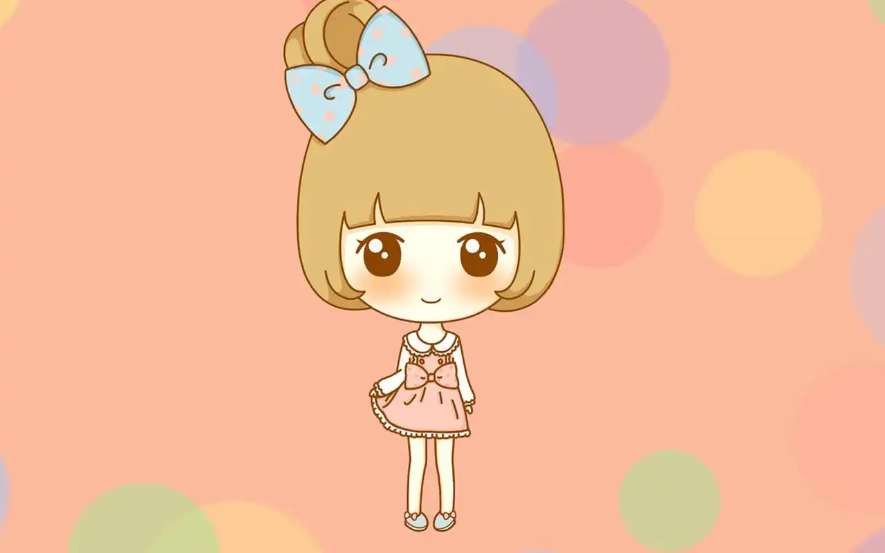 萌萌哒卡通鬼小妞可爱电脑桌面壁纸