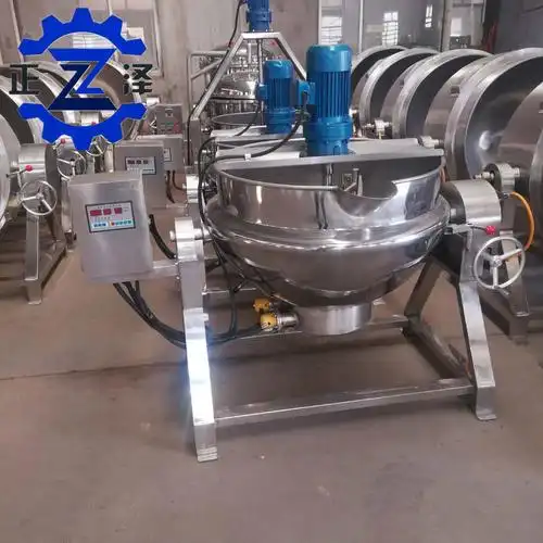 全自动凉粉机设备报价 做豌豆凉粉的机器 焖子熬制锅