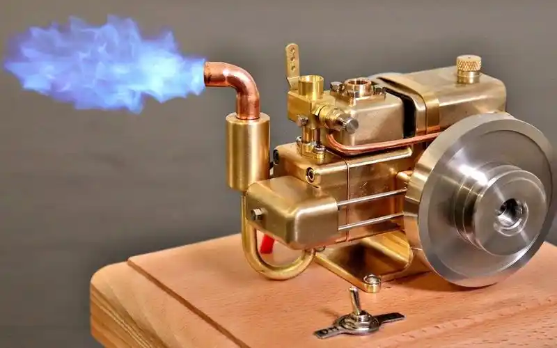 拆箱蒸汽朋克发动机迷你4冲程发动机