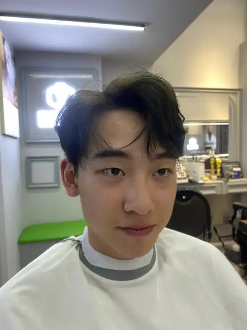 韩式气垫烫#男生自然卷发型 #男士发型