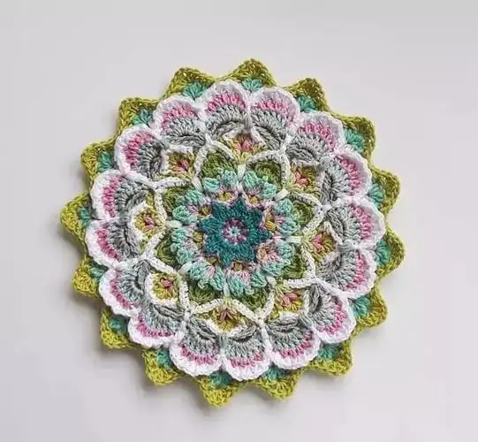 唯美钩针大花片,钩织出来后,真太漂亮了,织女们收藏!附图解