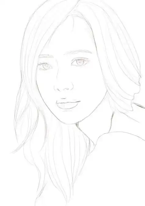 精品用ps怎么画插画人物头发简笔画 手绘 线稿 320441 竖版 竖屏