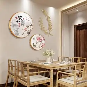 新中式餐厅装饰画2022新款饭厅挂画轻奢高端餐桌背景墙画歺厅壁画