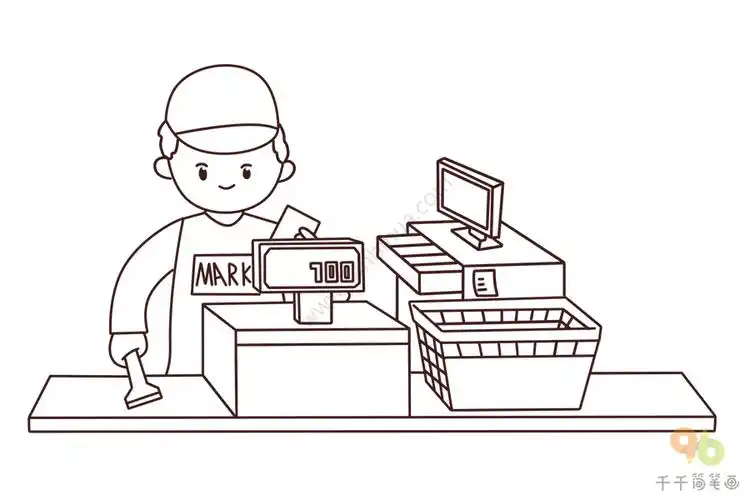 幼儿启蒙英语学习收银台的单词