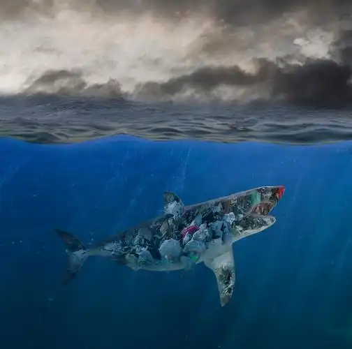 污染的鲨鱼图片下载