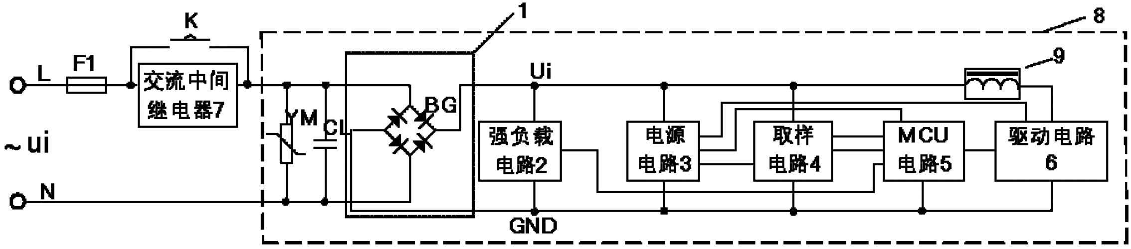 cn102568963a_适于与交流继电器串联工作的交流分励脱扣器失效