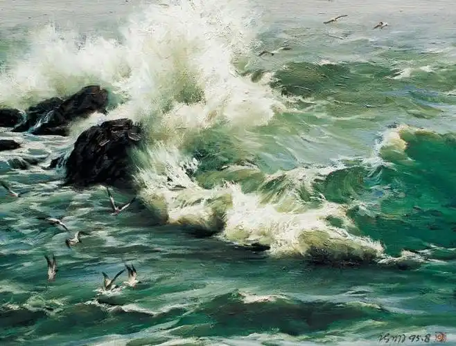 惊涛拍岸卷起千堆雪