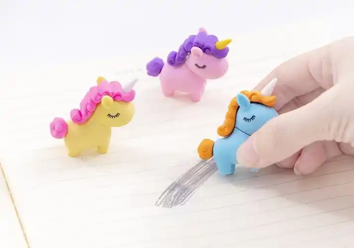 橡皮 铅笔擦卡通橡皮擦小学生奖品批发 【胖胖独角兽橡皮】随机10个