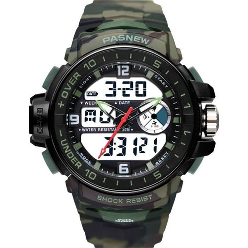 新款百圣牛手表男特种兵战术多功能军表中学生夜光迷彩防水电子表