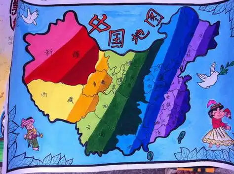 地图简笔画儿童地图简笔画儿童简笔画涂色