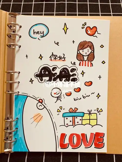 一周年纪念日感动到哭的礼物情侣简笔画