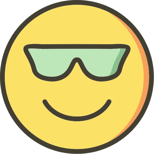 cool emoji vector icon