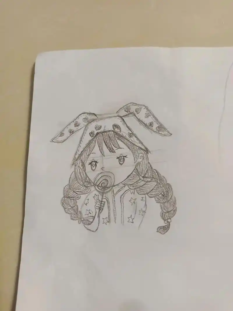 动漫人物绘画温馨提示妈妈画的也就好看那么亿点点