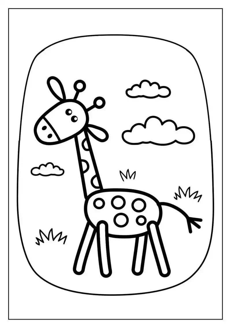 可爱的高清小动物线稿图 适合幼儿园涂色或临摹的可爱线稿图,喜欢的