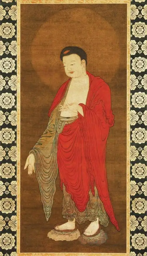 高清阿弥陀佛接引图玄关装饰画背景画