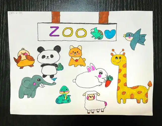 动物园简笔画手抄|动物园主题画 看这篇就够