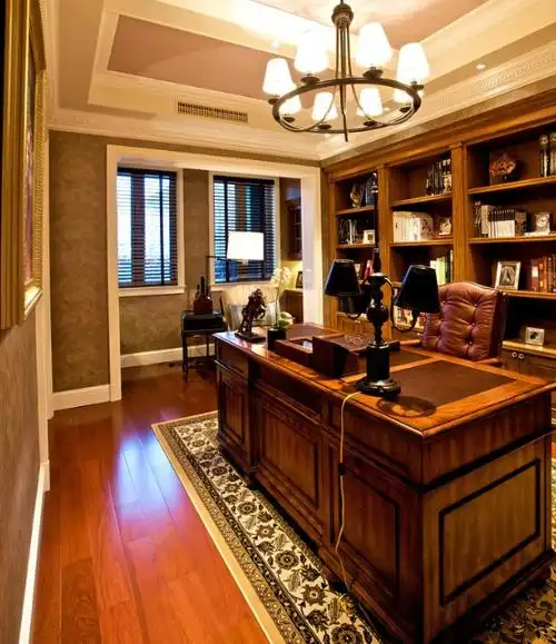 洋景别墅新古典奢华书房装修效果图
