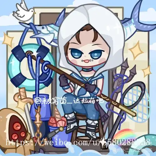 cp28的水手服佣兵_第五人格奈布佣兵q版绘画作品