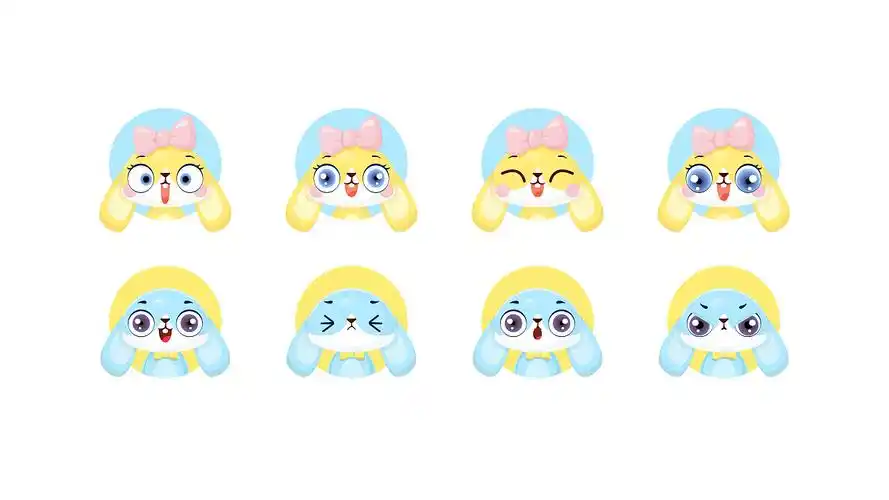 可爱的小兔子吉祥物 形象ip 吉祥物设计